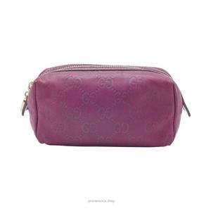 🔴 Gucci GG Zip Pouch - Purple Guccissima Leather